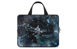Butterfly Clock Laptop Bag Women Man 10 12 13 15 17 Inch Office Notebook Travel Computer Handbag Waterproof Bag Notebook Cover
