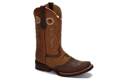 Forastero Men&apos;s Western Cowboy Leather Boots In Brown