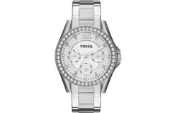 Fossil Riley Women&apos;s Watch with Crystal Accents and Stainless Steel Bracelet Band ES3202 RILEY LADIES