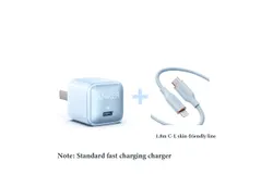 Anker mobile phone fast charging wall charger Apple 6-14 set blue &plus; 1&period;8m C-L skin-friendly cable
