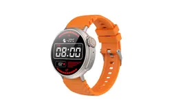 Smart Watch Super 1&period;52 Inch Round HD Display with Calls &lpar;Answer&sol;Make Calls&rpar; Artificial Intelligence Voice&comma; Music Player&comma; Fitness Watch for Men Women Waterproof Activity Tracker with 123 Sports Modes &lpar;Orange Silicone Strap&rpar;