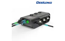 Car phone charger fast charging car voltage digital display a drag eight extended multi-port charging
