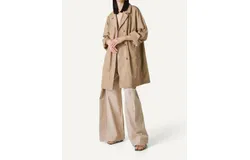 Oofwear Memory Nylon Trench Coat In Beige