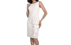 Frank Lyman Ruffle Dress In Ivory