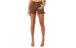Free People Makai Cut Off Shorts In Washed Chocolate