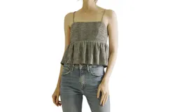 Storia Ruffle Top In Silver