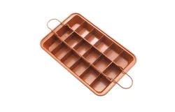 Orange Live Bottom Brownie Pan with Dividers&comma; Nonstick Back Pan&comma; Brownie Pan&comma; Lasagna Pan&comma; Brownie Tray&comma; 18 Pre-Sliced &ZeroWidthSpace;&ZeroWidthSpace;Brownie Pans&comma; All Edges&comma; Muffins & Cupcakes Baking pan&comma; brownie cake - 31 X 20 X 4&period;9cm