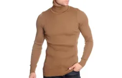 Lcr Black Edition Men&apos;s Turtleneck Sweater In Camel