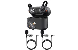 Hollyland LARK M2S DUO 2-Person Wireless Microphone System with USB-C Connector for Mobile Devices - Plug & Play &lpar;2&period;4 GHz&comma; Space Gray&rpar; &plus; 2x Hollyland Lavalier Microphone&colon; Omni Sound&comma; Wide Compatibility &lpar;3&period;5mm&rpar;