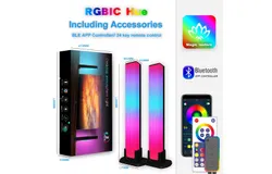 2 PCS Smart LED Light Strips&comma; 16 Million Colors Bluetooth Smart Ambient Lighting TV&comma; RGB Gaming Lights with APP App Control and Remote Control&comma; Sync Music Rainbow RGB Light Strips for TV&comma; Computer&comma; Party&comma; Car&comma; Movie&comma; Room