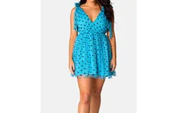 Buddylove Melanie Tie-Shoulder Mini Dress In Mickey