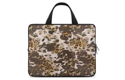 Leopard Print Laptop Bag Women Man 10 12 13 15 17 Inch Office Notebook Travel Computer Handbag Waterproof Bag Notebook Cover