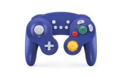 EXLENE Gamecube Controller Switch&comma; Wireless Switch Pro Controller for Nintendo Switch&sol;Lite&sol;PC&sol;Android&sol;iOS&sol;Steam&comma; Support Wake Up&comma; Motion&comma; Adjustable Rumble&comma; Turbo & Auto Turbo &lpar;Upgraded&comma; Blue&rpar;