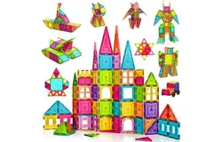 Contixo ST4 Magnetic Tiles 112 PCs 3D Building Blocks by Contixo