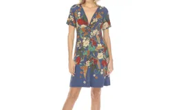 Johnny Was Tee Bee Twist Front Swing Dress In Multi