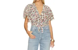 Free People Call Me Later Printed Bodysuit In Sweet Combo