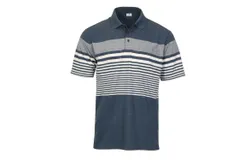 Gioberti Mens Multi-Stripe Short Sleeve Polo w&sol; Pocket