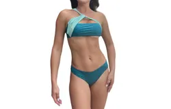 Makastia Alo Bikini Set In Blue