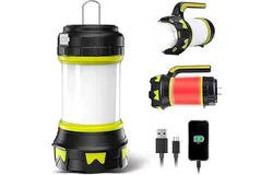 Linterna de Cámping Recargable USB&comma; 6 modos Lámparas de Mano Súper Brillante Portátil perfecto para acampar&comma;caminar Pesca Emergencia y Más