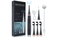 AUSHEN electric toothbrush Six in one teeth cleaner Electric toothbrush Teeth Cleaner set Home 5 speed high frequency vibration teeth cleaner to remove dental stones