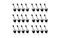 Aoresac 24 Packs Liquor Bottle Pourers for Alcohol Stainless Steal Liquor Bottle Dispensers Speed Pourers for Spirits Bottles with Rubber Dust Caps