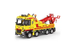 Mechanical Power Set Engineering Remote-Controlled Obstacle Clearing Vehicle Building Block Model Puzzle Toy&period;