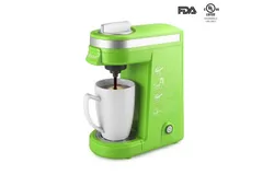 CHULUX Single Serve Coffee Maker&comma; Mini Single Cup Coffee Machine for K Pod and Ground Coffee&comma;-CM801&comma;green