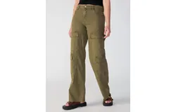 Sanctuary Low Slung Y2K Standard Rise Cargo Pant In Mossy Green