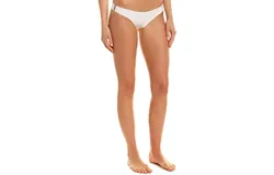 Laundry By Shelli Segal Ring Side Hipster Brazilian Bikini Bottom Swimsuit In White