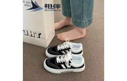 Women's Canvas Shoes White Canvas Sneakers Women's Casual Shoes Low Top Black Sneakers Comfortable Tennis Shoes