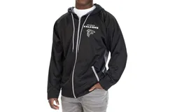 Zubaz Men&apos;s Nfl Atlanta Falcons Hoodie With Team Color Viper Liner In Black