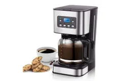 Taylor Swoden  Programmable Coffee Maker&comma; Regular & Strong Brew Drip Coffee Machine for &comma; Black & Stainless Steel