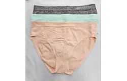New Balance Women&apos;s 3-Pack Performance Underwear Seamless Hipster In Oyster Pink&sol;pl Bl Chl&sol;dk Heather Grey&comma;