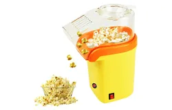 Popcorn Machine Yellow Capacity 16Cups Hot Air Popcorn Popper Maker Compact Pop Corn Machine