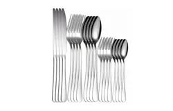 Juego de cubiertos de acero inoxidable Juego de cubiertos de 20 piezas - Utensillos de plata pulidos con espejo con cucharas Tenedores Cuchillo para carne para comer Comedor