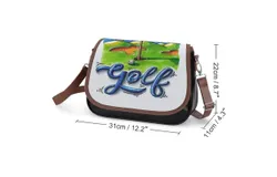 Golf Course Vintage Crossbody Bag for Women Medium Leather Hobo Bags Shoulder Bag Classic City Leather Satchels
