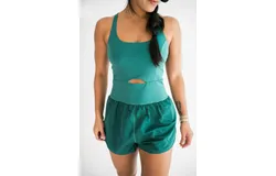 Falcon Park Joy Athletic Romper In Green