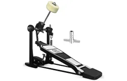 5 Core Bass Drum Pedal Mount Adjustable Felt Beater Head Single Chain Heavyduty Kick Drum Foot Pedal