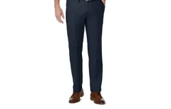 Haggar Clothing Straight Fit Pro Gabardine Pants In Navy