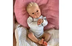 MAIHAO Reborn Baby Dolls Lifelike Blonde Blue Eyes Girl Soft Body That Look Real Life Newborn Baby Dolls Realistic 18 Inch Reborn Doll