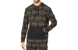 Hurley Modern Surf Poncho Long Sleeve Top In Black Multi