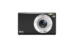 Digital Camera, Autofocus UHD 4K Vlogging Camera with 32GB Card, 48MP 16X Digital Zoom Digital Camera, Anti-Shake Portable YouTube Compact Point Shoot Camera-black