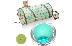 CatFurnitureTentforIndoorandOutdoorPlaypenPortableCatTunnels&comma;OutdoorKennel&lpar;2Tunnels&rpar;