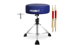 5 Core Drum Throne 4" Thick Padded Guitar Stool 441Lb Capacity Drummer Chair Swivel Adjustable