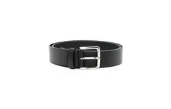 Hugo Boss Men&apos;s Ronnie Gr Pebbled Leather Belt&comma; Black