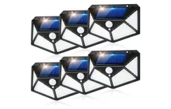 Luces Solares 6 Paquetes&comma; Lampara Solar Exterior&comma; Lámparas Solares 100 LED &sol; 3 Modos IP65 Impermeable Iluminación Exterior con Sensor de Movimiento para Jardín&comma; Patio&comma; Terraza&comma; Inicio &lpar;6 Pack&rpar;
