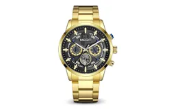 Men&apos;s Quartz Watch&comma; Stainless Steel Chronograph Quartz Watch&comma; Men&apos;s Rectangular Dial Pointer Watch