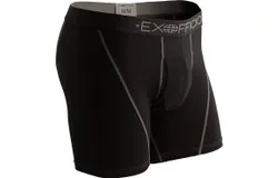 Exofficio Men&apos;s Give-N-Go Sport Mesh 6-Inch Boxer Brief In Solid Black