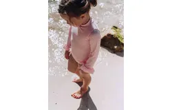 Lison Long Sleeve Swimsuit In Pale Pink