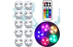Mini luces LED sumergibles&comma; pequeñas velas de té LED impermeables con control remoto con batería LED&comma; cambio de color RGB para jarrón&comma; fiesta&comma; boda&comma; mesa&comma; centro de mesa&comma; fuente de Halloween